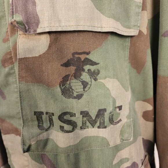 USMC Vintage 70s Camouflage Camo Military Utility Jacket Size 27 - Picture 4 of 8